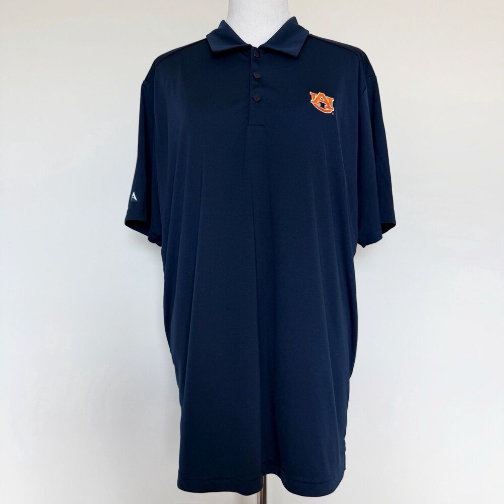 Auburn Tigers Polo Shirt Mens XL Navy Blue Orange NCAA Golf War Eagle